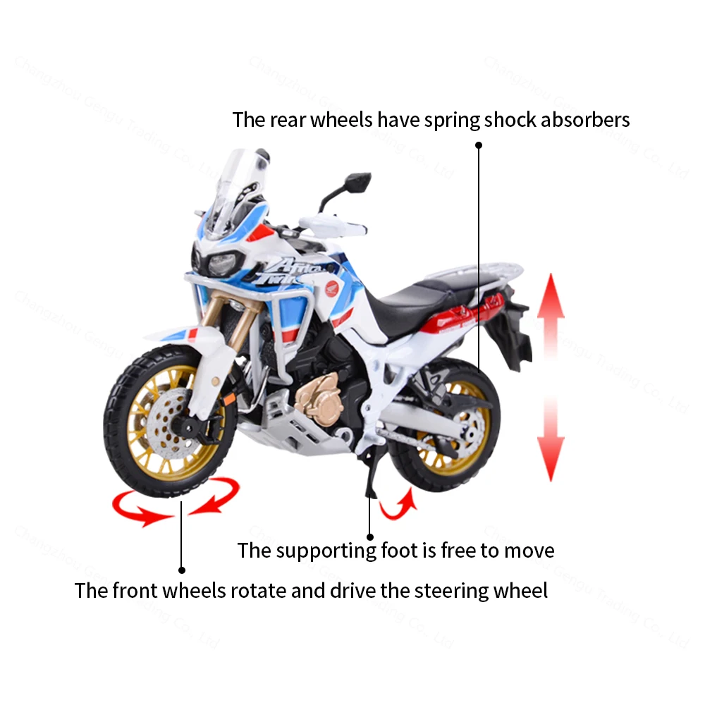 Bburago 1:18 Honda Africa Twin Adventure Static Die Cast Vehicles Collectible Hobbies Motorcycle Model Toys 4