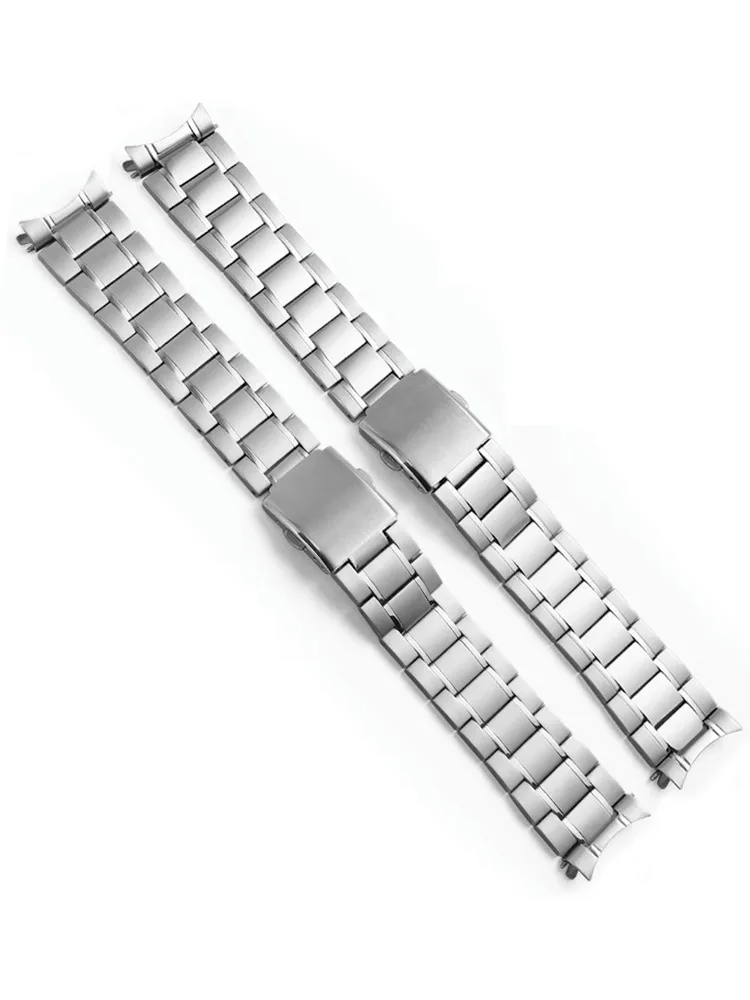 Фото Ремешок из нержавеющей стали для часов Casio MTP-1374 Series, изогнутый ремешок для часов, 22 мм, мужской браслет №5