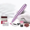 portable Electric Manicure Milling Cutter Set Professional Nail Drill Machine Nail Files Drill Bits Gel Polish Remover Tools 4
