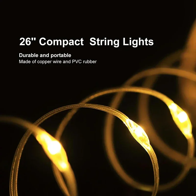 Camping Lamp Camping Lantern LED Camping Lamp Strip Atmosphere 8M Length Waterproof Recyclable Light Belt Outdoor Garden Decoration Lamp for Tent Room