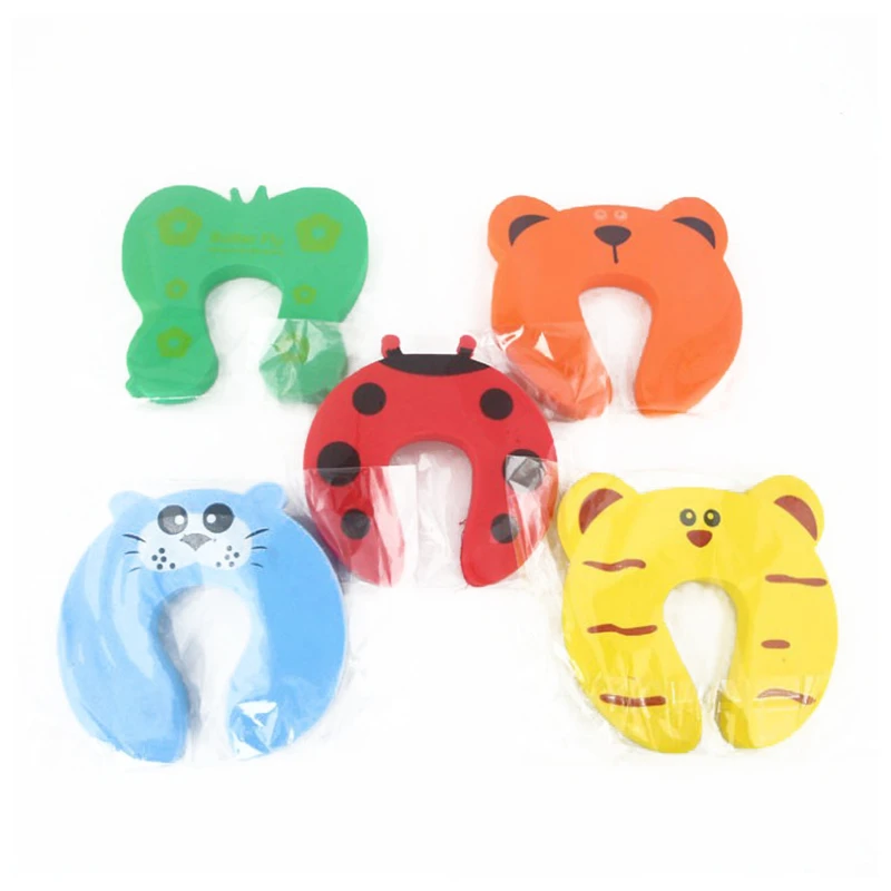 5pcs/lot Silicone Doorways Gates Decorative Door Stopper Baby Safety Care Cartoon Animal Jammer Kid Children Protection