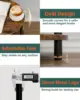 Table for Small Spaces, Rustic Wood and Metal Couch End Table, Nightstand for Bedroom or End Table Living Room, Easy to Assemble 6