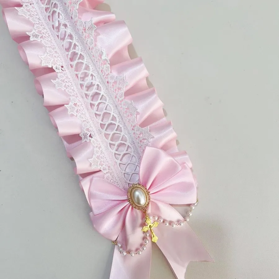 1Pcs Frauen Nette Spitze Gothic Lolita Stirnband Kopfschmuck Anime Maid Cosplay Haar Zubehör Headwear Kopfschmuck Haar Clips – Detail 29