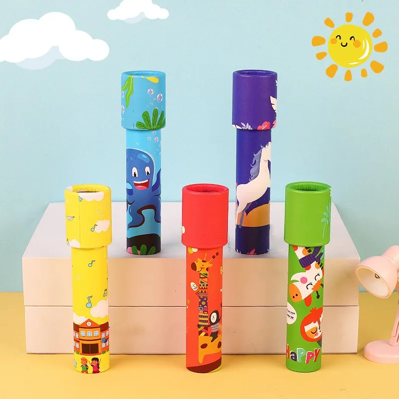 Kaleidoscope Rotating Children Science Experiment Toy Parent-child Interactive Educational Toys Magical Change Gift for Kids 1PC kaleidoscope toy