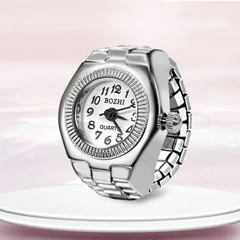 Orologio ad anello Nuovo quadrante circolare con dito in lega creativa di vendita calda Coppia di uomini e donne