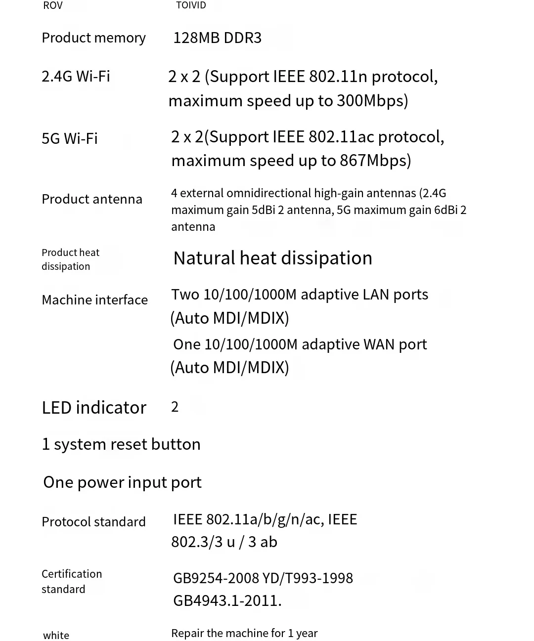 repetidor wi-fi, grande memória de 1167mb, ddr3,