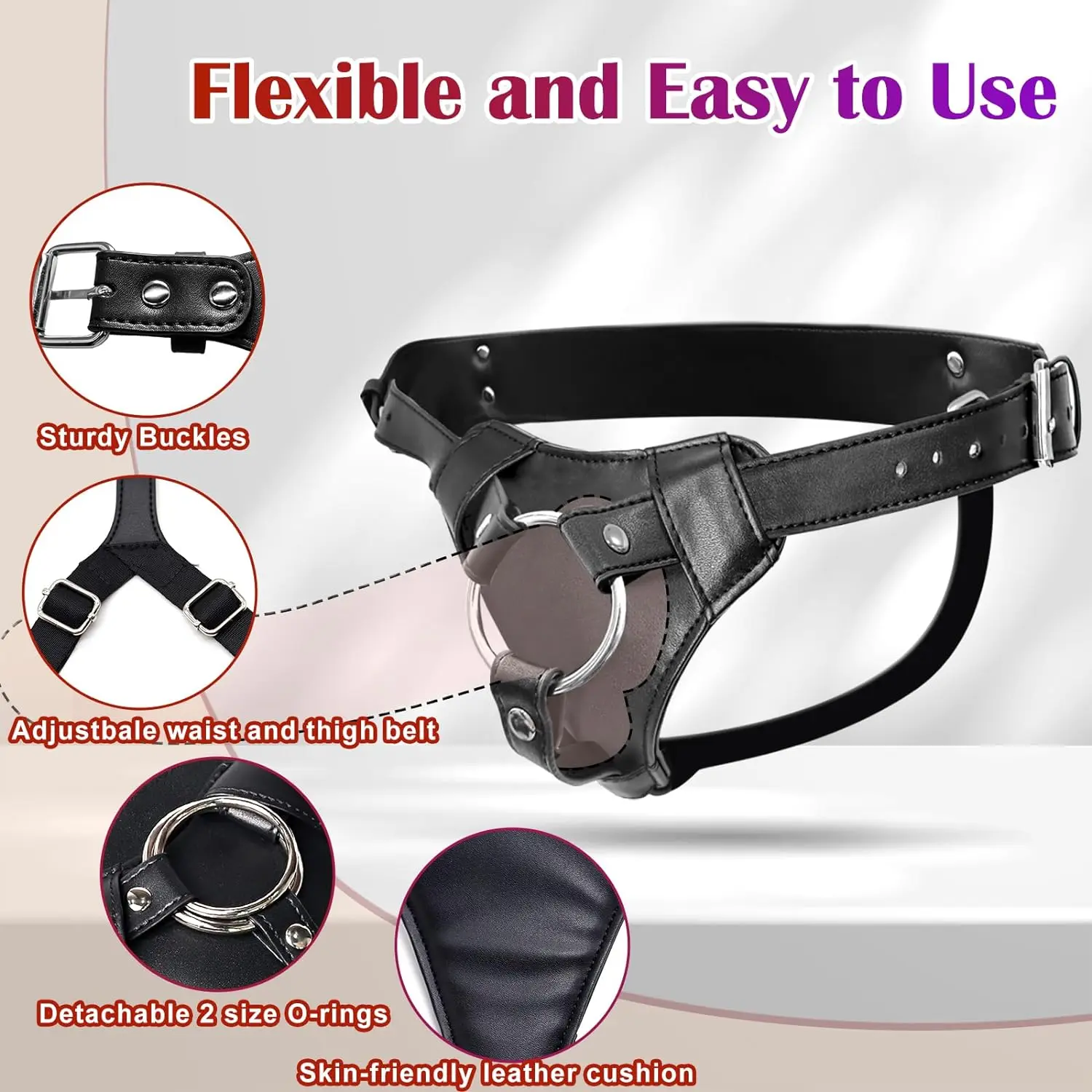 Strap On Dildo Harness Sex Toy BDSM Wear Pants for Dildos penetration Strapon Leather Pants for Female sex toys