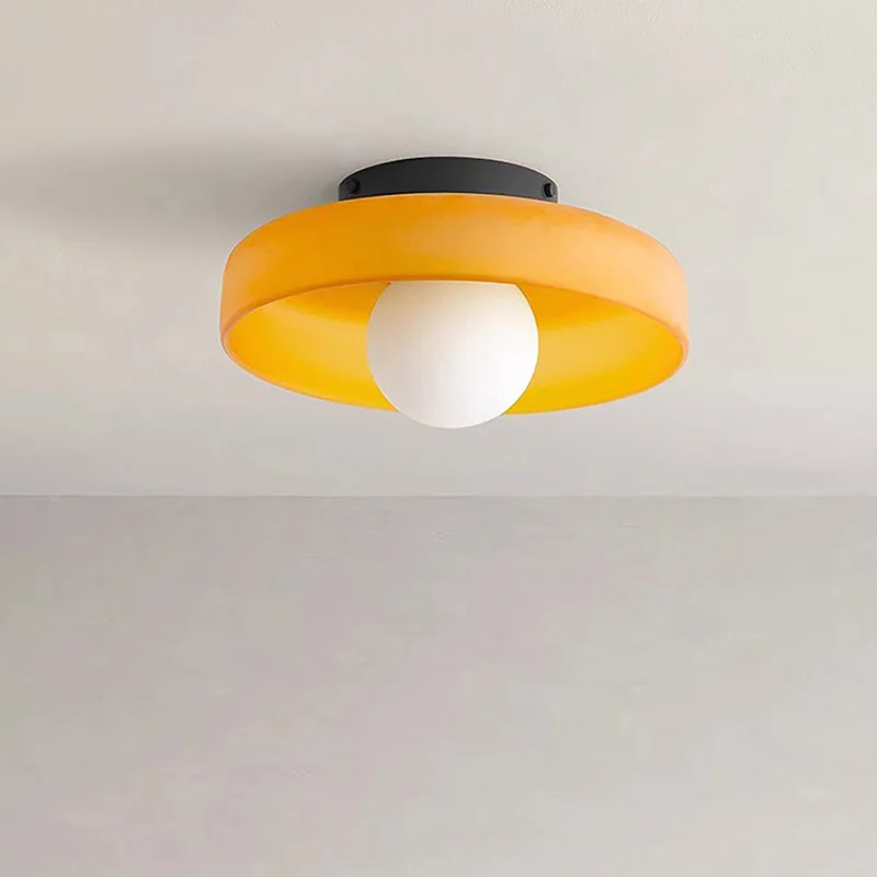 Nordic Glass Ceiling Lamp Bedroom Medieval Ceiling Light for Restaurant Simple Modern Creative Aisle interior decorating Lamps