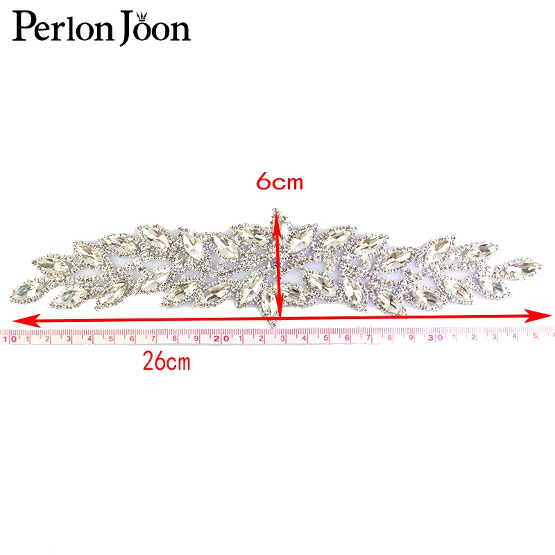 1 stücke Ab strass blätter patch Kristall lange applique überzug splitter nähen auf Hochzeit kleid dekoration zubehör YH C035 – Detail 16
