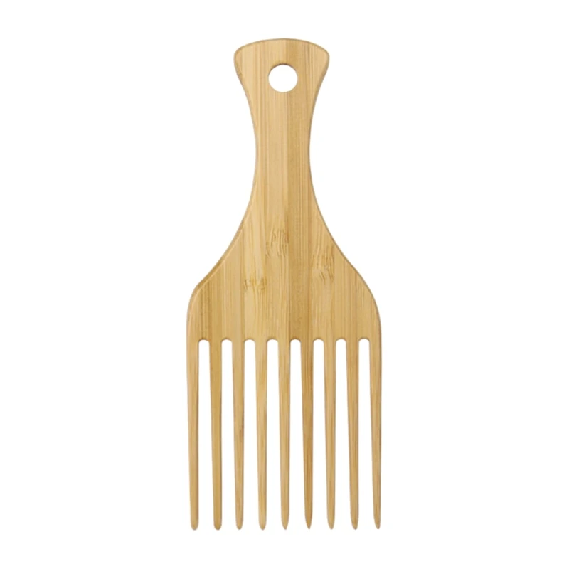 Anti-static Natural Bamboo Hair Pick Comb Scalp Massage Long Tooth Detangling Combs Hair Styling Tool