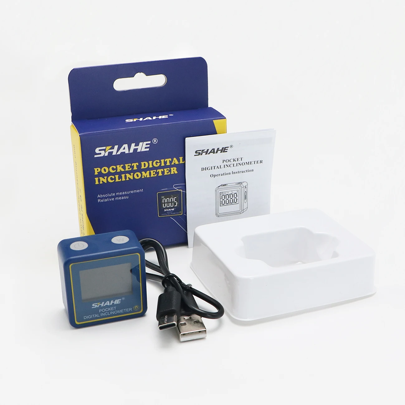 Digital Angle Protractor SHAHE Portable Electronics Digital Level Protractor Inclinometer Mini Digital Meter Measurement Angle Leveling Tool