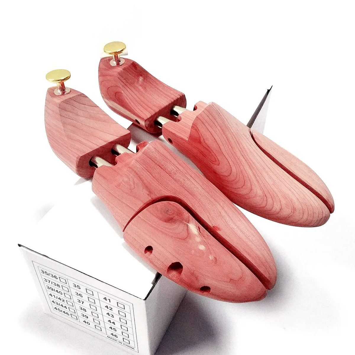 Wooden Shoe Tree Shaper Shapes Stretcher Adjustable Shoes Holder Organizer Support Shoes Stand Cedar Wood Shoe Stretcher 1 Pair