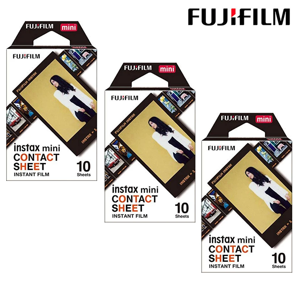 10/30/50 Sheets Fujifilm Instax Mini Color Film Contact Sheet Film For Fuji Mini 12 11 8 9 7s 25 26 70 90 Instant Camera SP-1