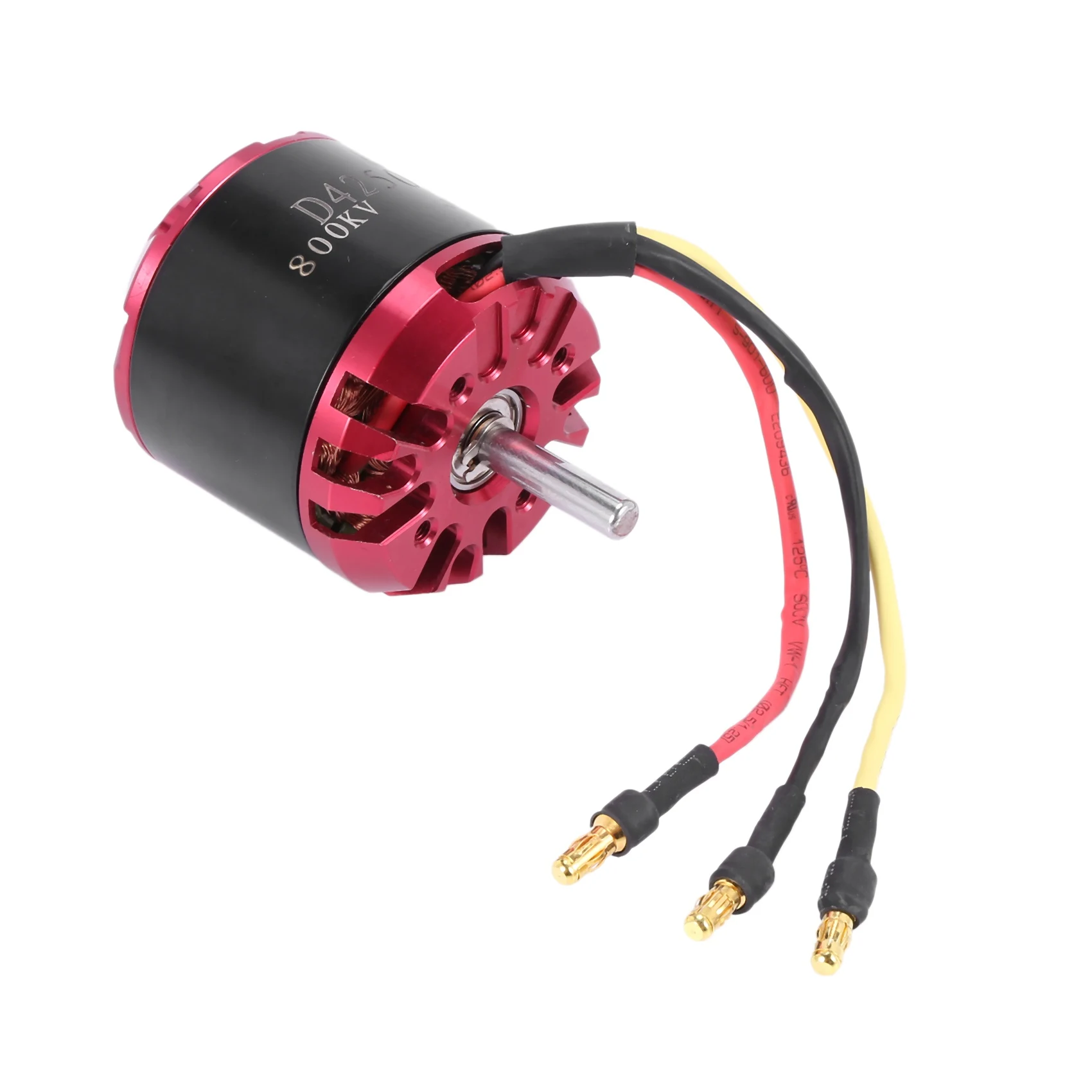 Moteur sans balais D4250 800KV 3-7S installé sur un avion RC FPV, avec hélice adaptée