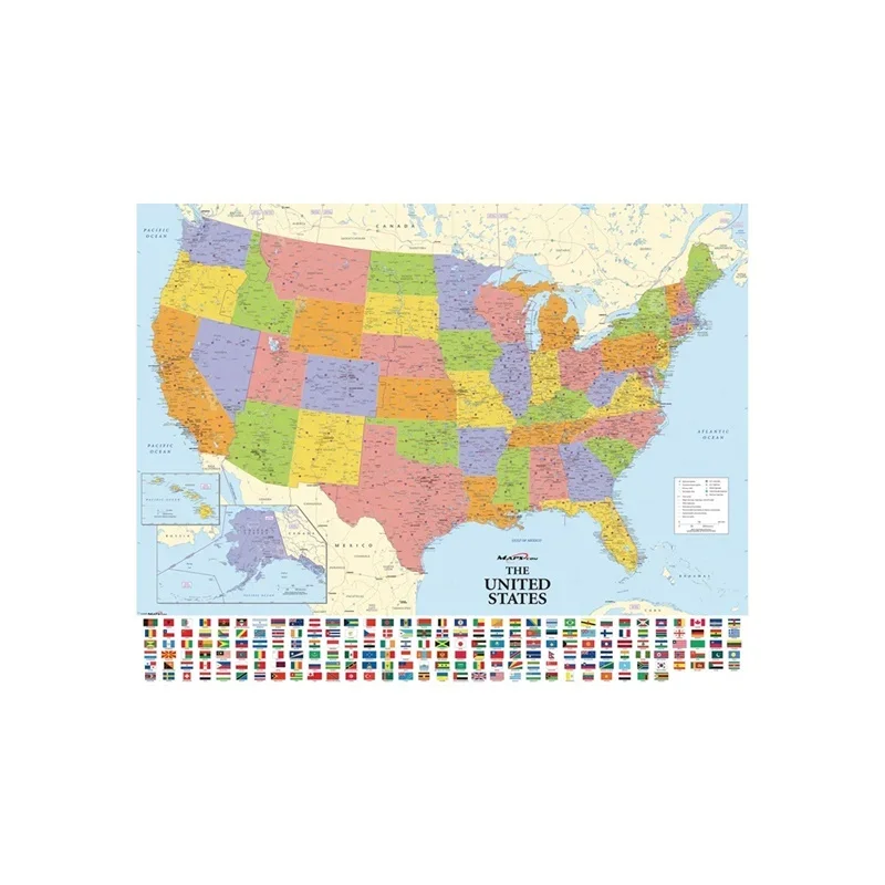 90*60cm The World Map Decorative Posters Unframed Prints Wall Art Canvas Paintings School Supplies Living Room Home Decoration