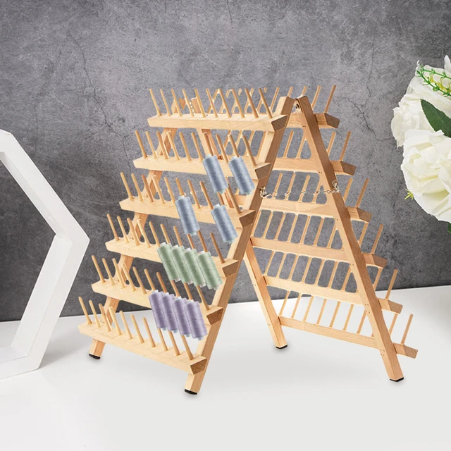 Sewing Thread Rack Embroidery Folding Spool Rack for Thread Wooden Braiding  Hair Rack Standing Hair Extension Holder Accessories - AliExpress