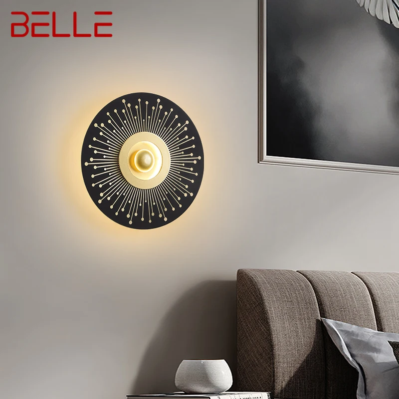 

BELLE Modern Wall Lamp LED Nordic Creative Simple Black Interior Sconce Light for Decor Home Living Room Bedroom Bedside