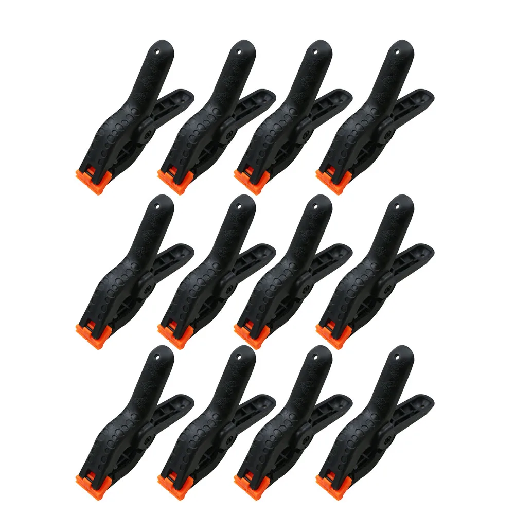 Description Picture 2 of itemBrand New Clamps Spring Grip Plastic Practical Replacement Set Tools Wood Work 12pcs Woodworking 2inch Black DIY