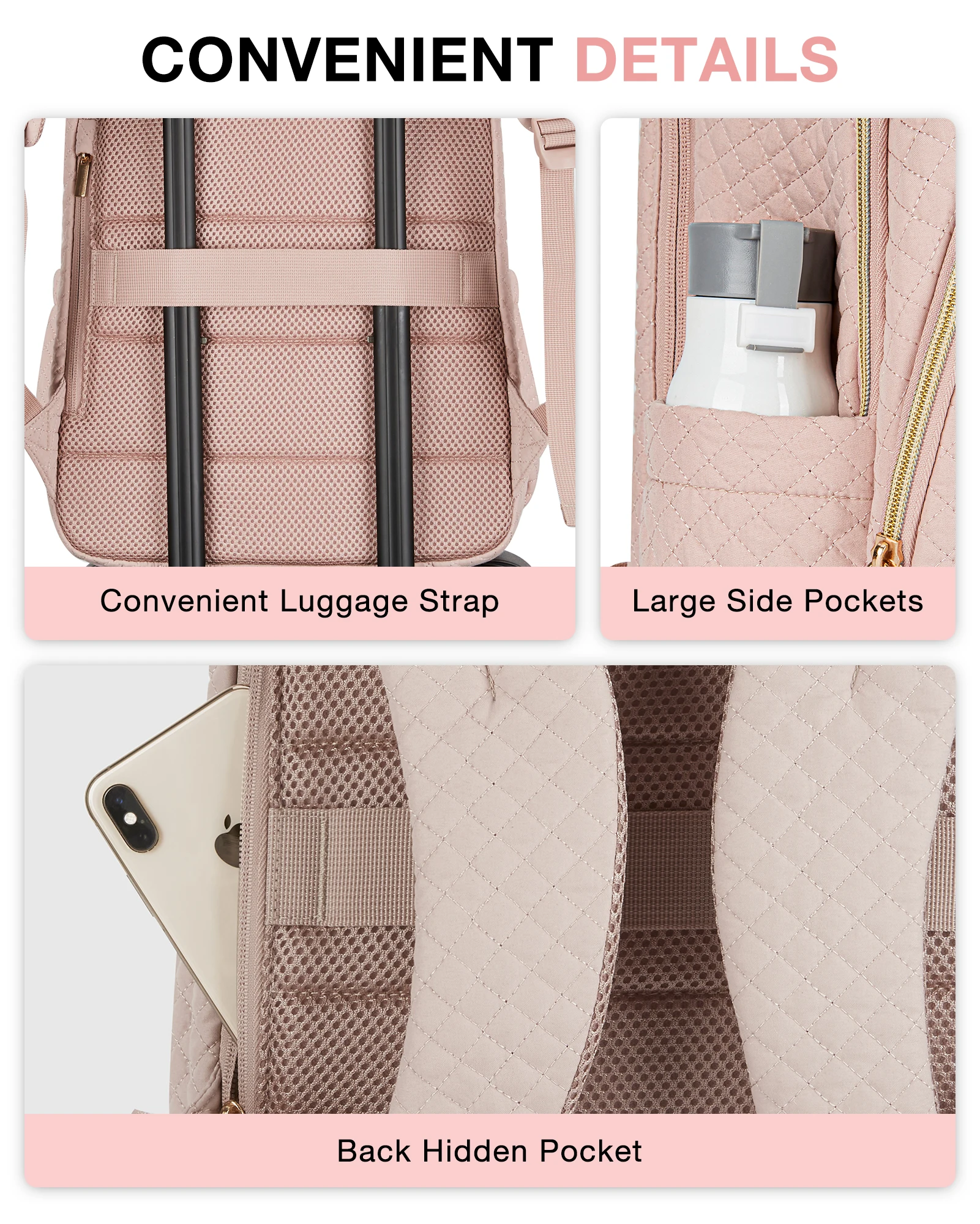 BAGSMART Women's Backpack Anti-theft Laptop