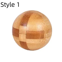 Wooden Kong Ming IQ Brain Teaser Educational 3D Puzzle Toy (Style 1)