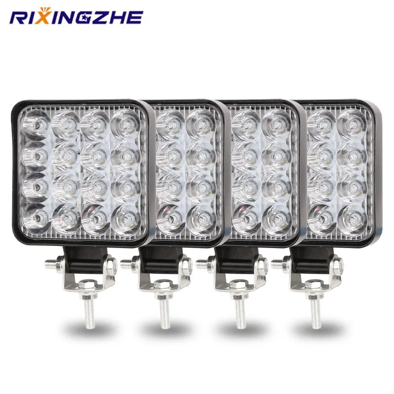 48W Fari Led Light Bar Work Light Spotlight Offroad Led Work Light Per Moto Truck Boat Tractor Trailer Car 4 X4 Suv