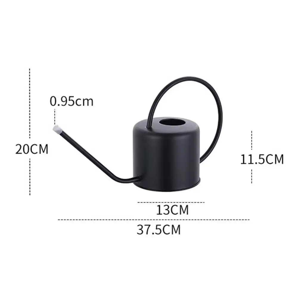 u 1.3L Plant Sprinkler Kettle Stainless Steel Large Capacity Watering Can Rustproof Leakproof Watering Pot Garden Tool