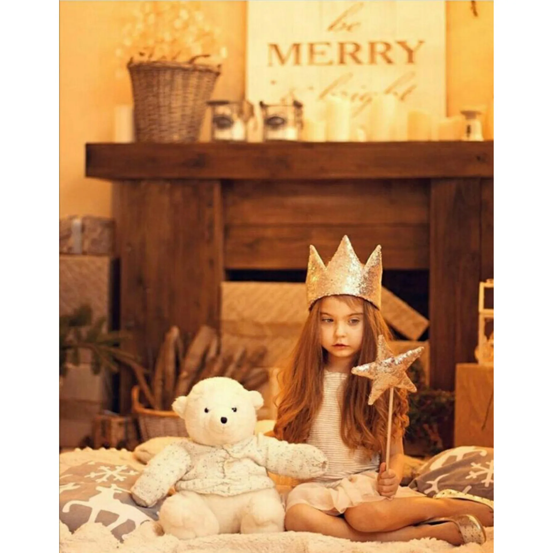INS Baby Shower Girl Glitter Pink Crown Boy Birthday Party Headwear Stage Performance Headband Star Fairy Stick