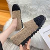 Mixed Colors Curly Wool Fur Moccasins Femme Fur Flats Ins Plush Winter Shoes Women Thicken Soled Fleeces Loafers Plus Size 34-43 1