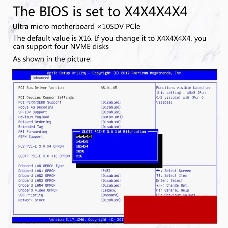 M.2 Pcie 8X 하드 드라이브 어댑터용 듀얼 포트 8X 16X 슬롯 SSD 라이저 지원
