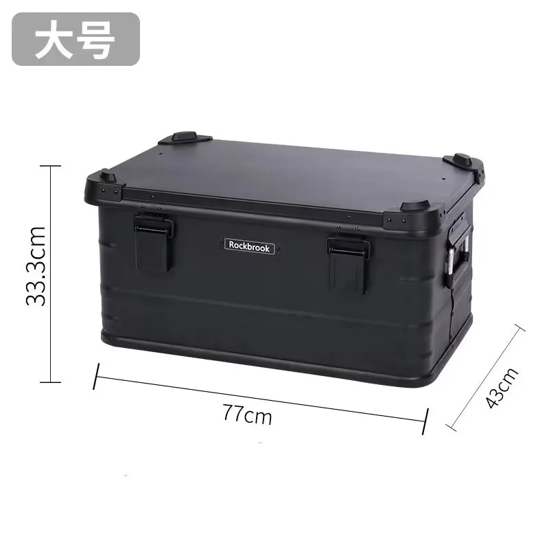 Aluminum magnesium alloy outdoor camping storage box Large capacity car backup storage rear end organizer 5