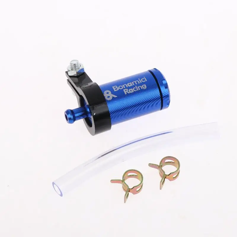 1 סט מיכל שמן אלומיניום CNC לאופנועים סקוטר - מסנן דלק + צינור שקוף