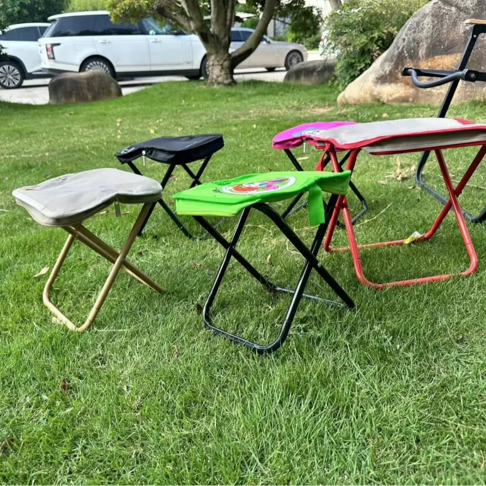 Outdoor Folding Chair Portable Pocket Handbag Bench Folding Chair Sketching Small Mazza Fishing Recreational Camping Small Bench 2