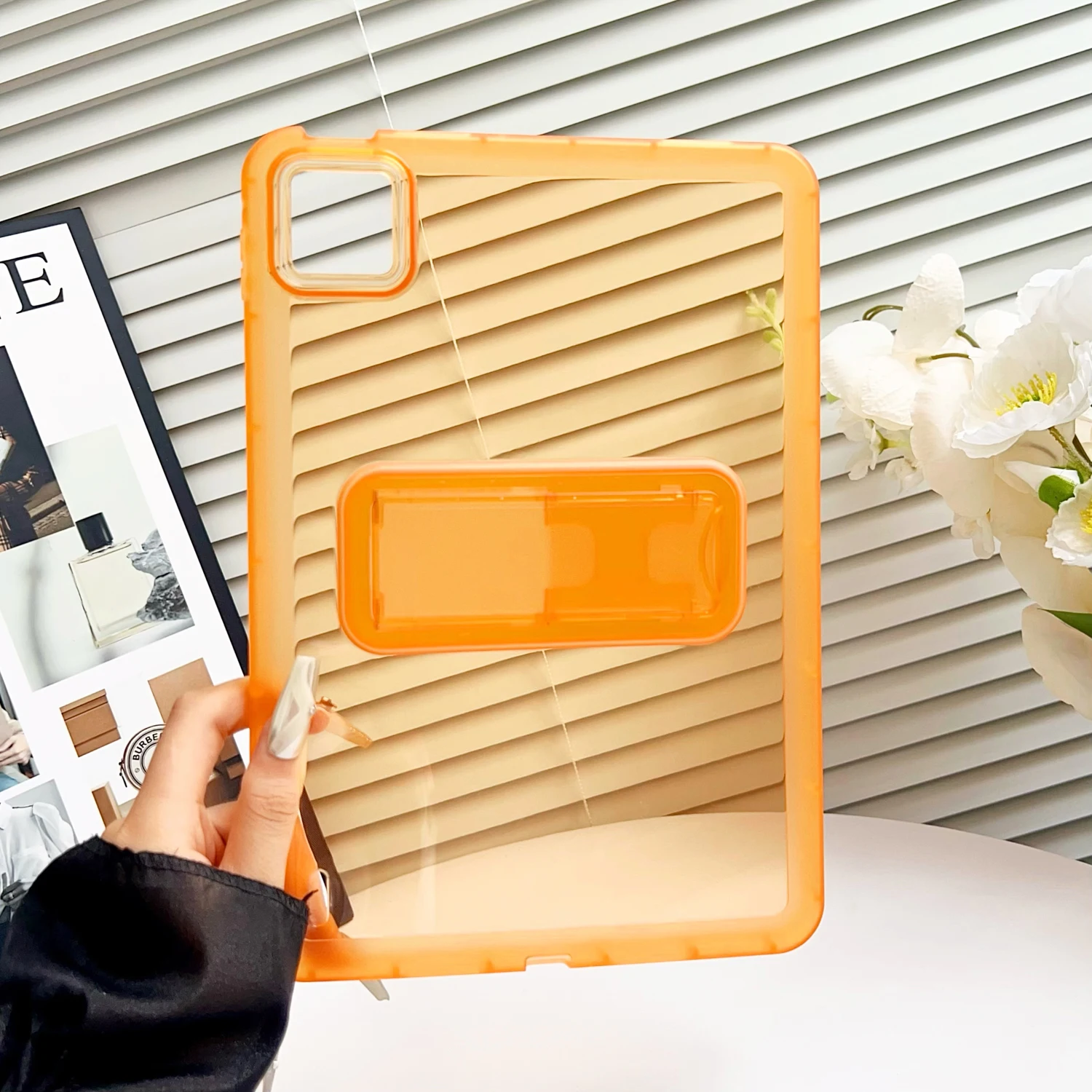 Crystal Clear Transparent Kickstand Stand Case