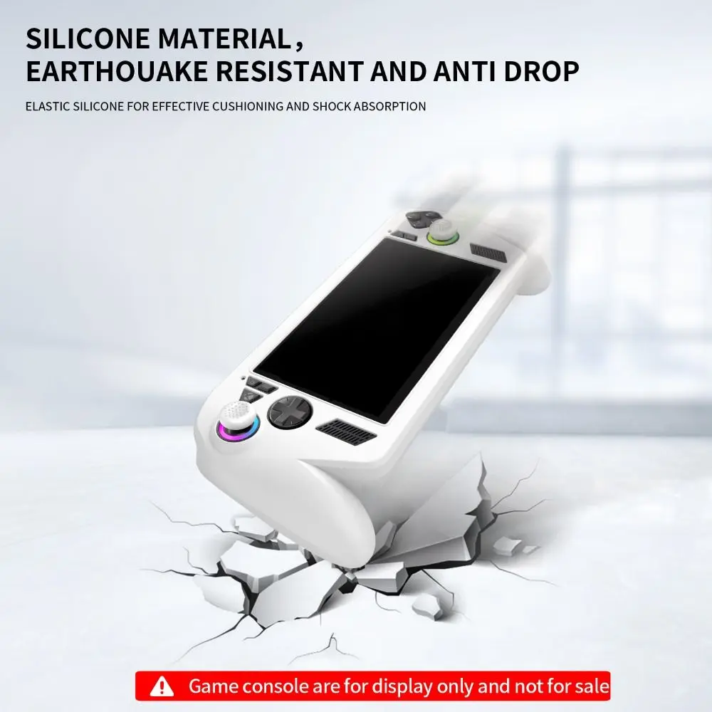 New Silicone Handheld Game Console Case Soft Shockproof Protective Cover Anti Slip Ergonomic Host Shell for ROG Xbox ally X
