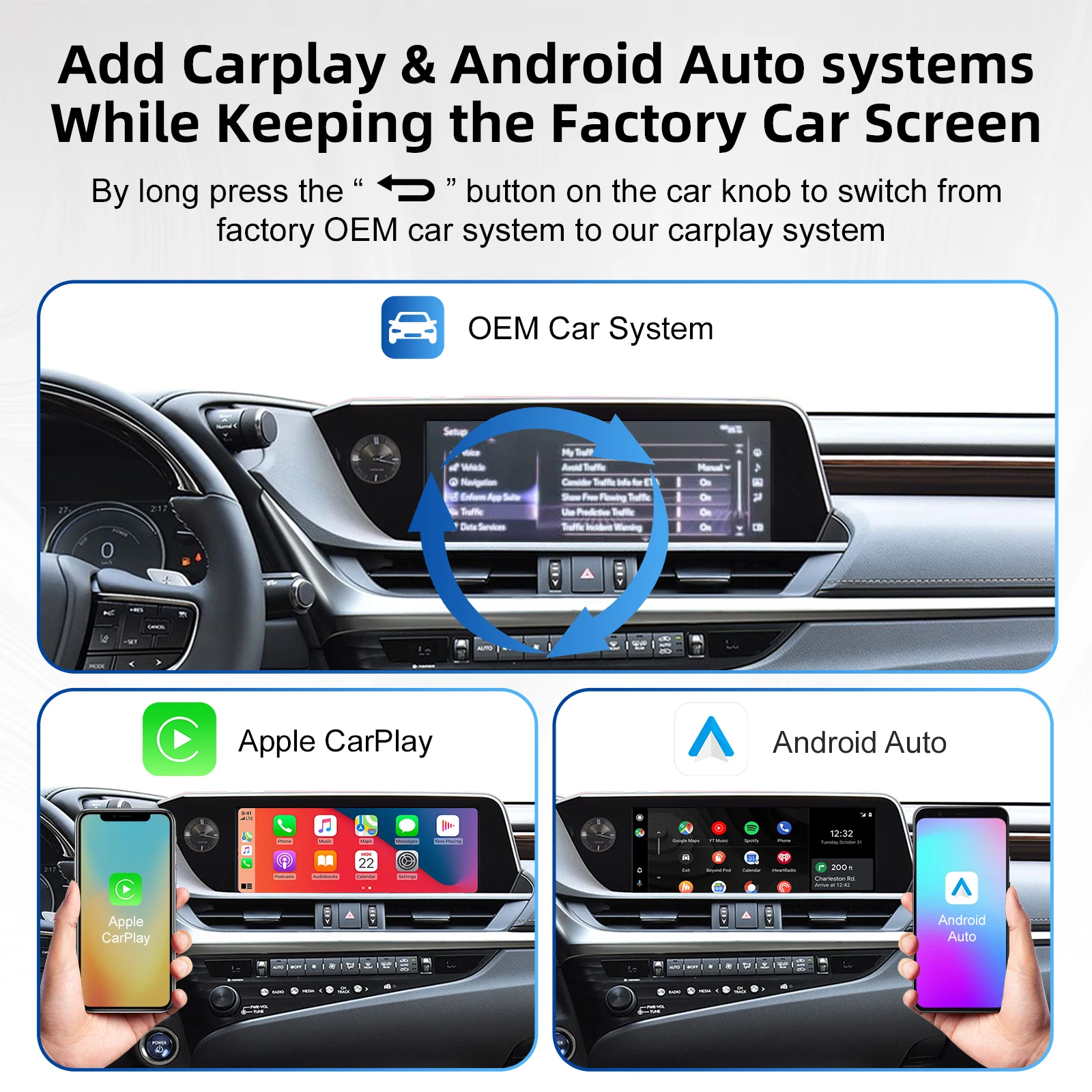 Lexus RX NX IS CarPlay Android Auto Module