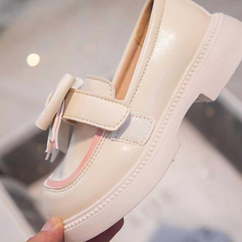 ULKNN Spring Footwears For Girls Children's Leather Shoes Fashion Solid Color Kids Summer Princess Party Shoes 23-33 Flats
