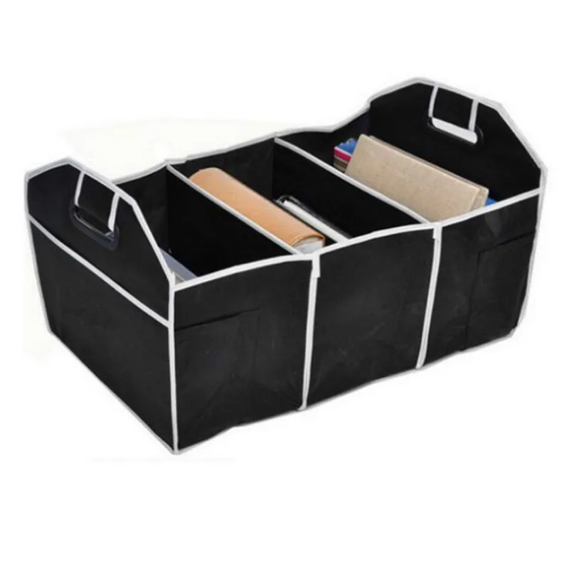 1pc Car Trunk Organizer Foldable Storage Box, Non-woven Fabric Multipurpose  Storage Bin