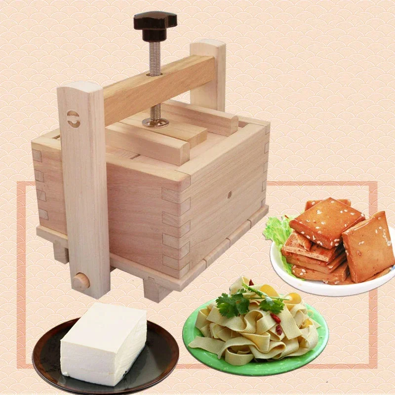 DIY Wooden Tofu Press Mould Set Homemade Cheese Tofu Mold Soybean Curd Making Mold Kitchen Accessories Cooking Tool kitchen utensils tofu mold