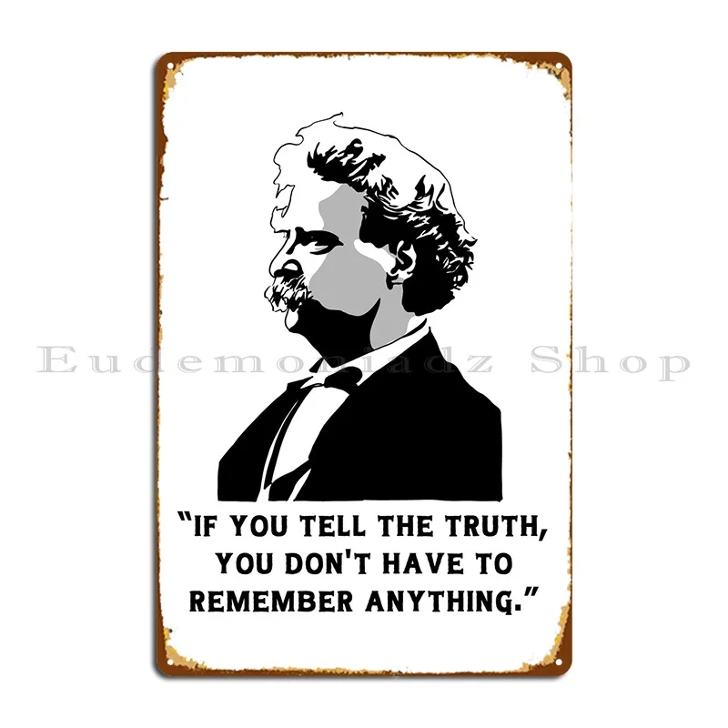 

Металлический плакат Mark Twain, постер для паба, кинотеатра, ретро, Настенная пещера, дизайнерский оловянный плакат