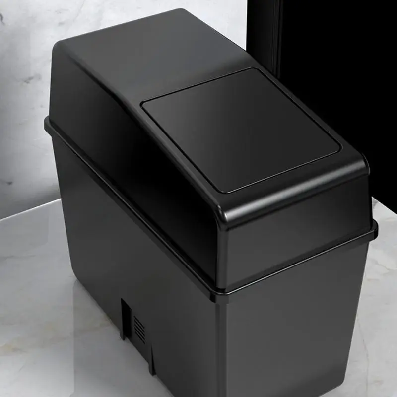 Car Trash Can Dustbin Garbage Container Black Square Pressing Type Auto Interior Accessories garbage storage bin