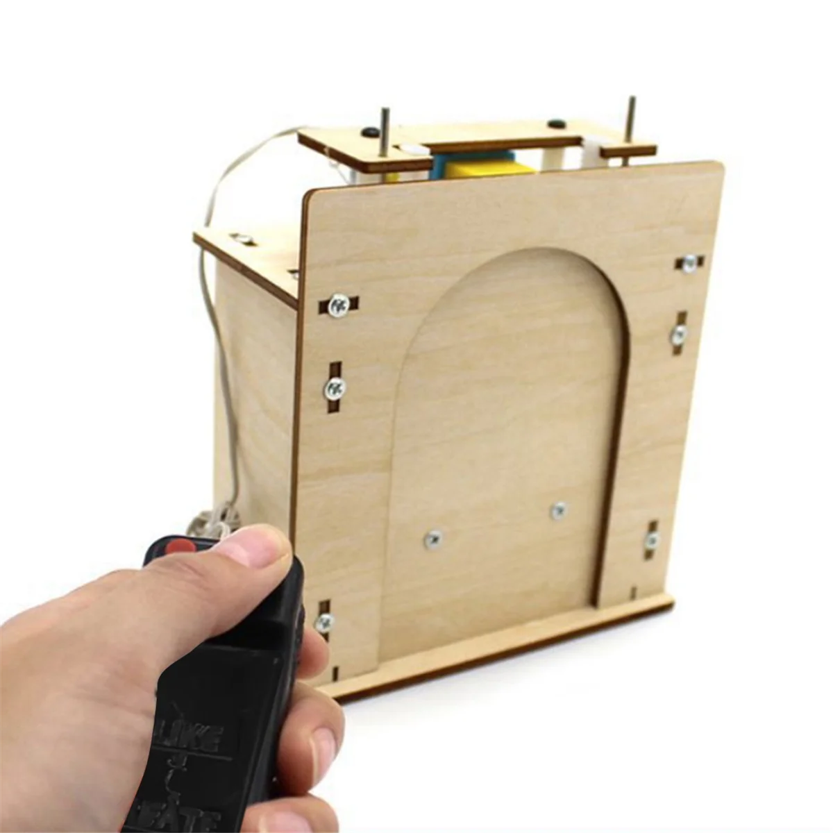 Wooden Lift Door No. 1 Self-Made House Garage Model Electric Door Kit DIY Technology Gizmo Toy 3
