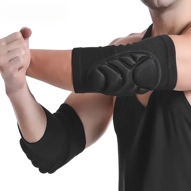 2PCS Anti-Collision Elbow Pads for Sports - EVA Foam Protection, Non-Slip Design for Dance, Cycling & Outdoor (Black) 2