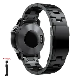 Cinturino in Titanio Quickfit Premium - 26mm/22mm con Chiusura Metallica