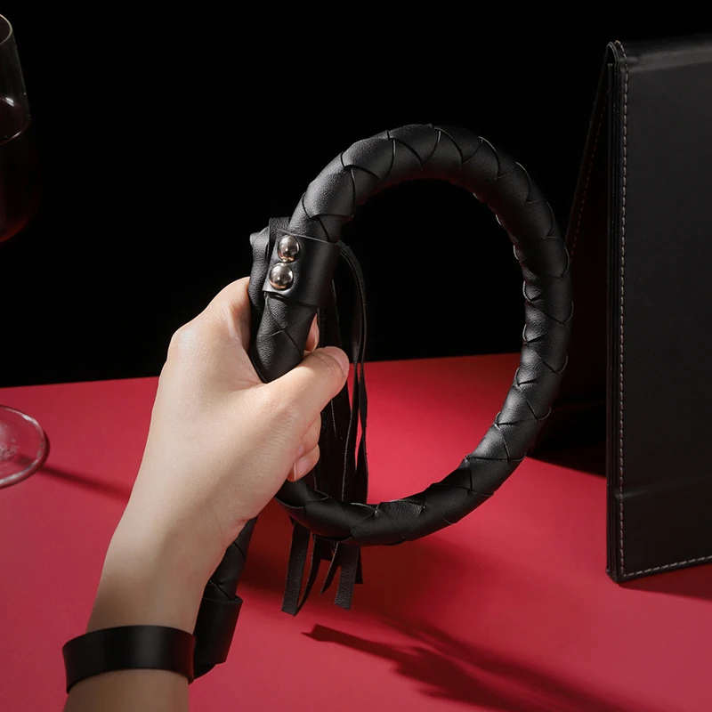 Pu Leather Pimp Whip Racing Riding Crop Party Flogger Hand Cuffs Queen Horse Riding Whip equestrian whip riding accessories