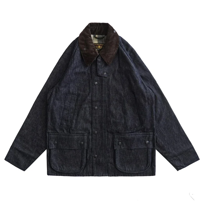 Sauce Zhan Wax-Free Ranger Denim Coat Mans Rustic Terrain Trench Outlander Jacket Regular Fit trench coat warmth coat waterproof windbreaker jacket casual men jacket outdoor jackets