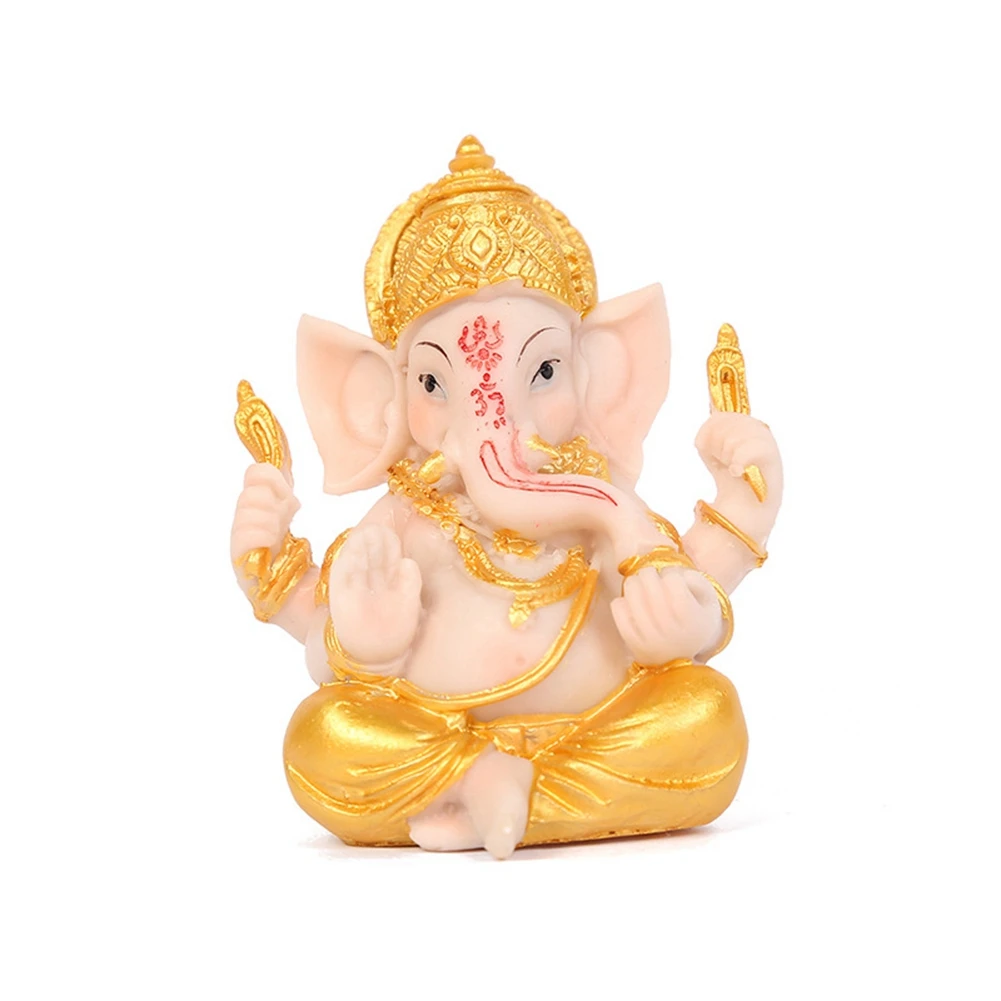 

Haidianzi Gold Lord Ganesha Buddha Statue Elephant God Sculptures Ganesh Figurines