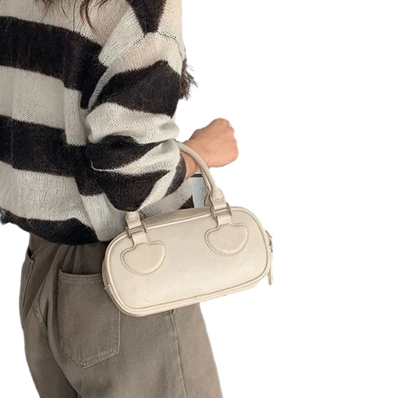Colorful PU Handbag Versatile Patchwork Handbag Elegant for Fashion Enthusiasts E74B