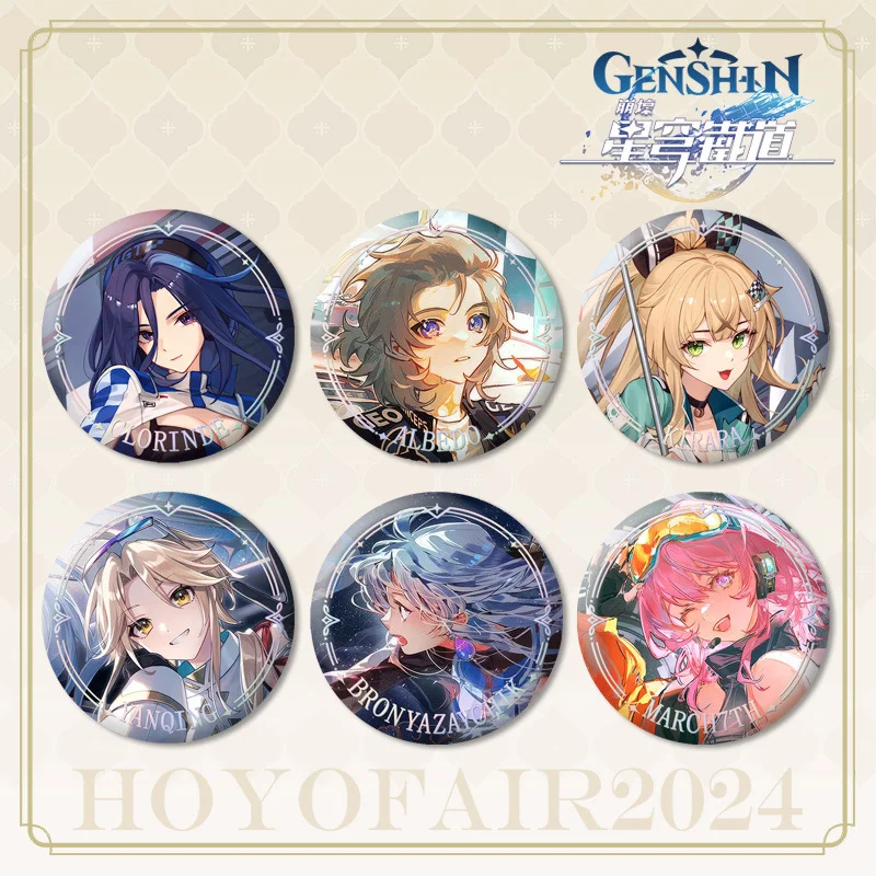 1Pc Anime Game Genshin Impact Lynette Yae Miko Racing Suit Badge Spille Zaino Vestiti Spille Decorazioni Ragazzo Regali Di Compleanno