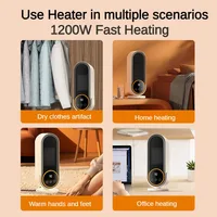 1200W Remote Control Heater Desk Heater for Room LCD Touch Screen Display Fast Space Heating Two Gears Timeable Electric Heaters 2