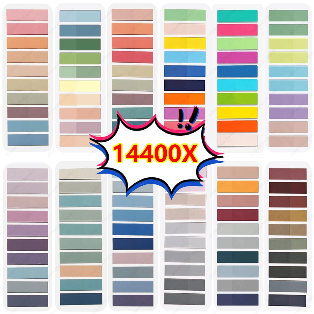 200-14400Sheets Transparent Index Creative Memo Pads Sticky Note Book Tabs Office School Stationery Self-Adhesive Stickers